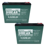 Kit 2 Bateria 12v 24ah Gel Ciclo Profundo Bicicleta 6-dzm-20