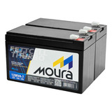 Kit 2 Bateria 12v 7ah 28w Para Nobreak Nhs Compact Plus 3