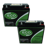 Kit 2 Bateria Gel 24ah 12v Ciclo Profundo Bicicleta 6-dzm-20