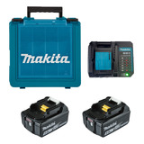 Kit 2 Baterias 18v 5.0ah Bl1850b Carregador Maleta Makita