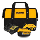 Kit 2 Baterias 5ah + Carregador E Bolsa Dewalt Dcb205