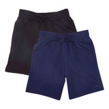 Kit 2 Bermudas Básicas Infantis Menino Algodão Hering Kids