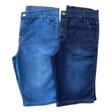 Kit 2 Bermudas Jeans Masculina Trabalho