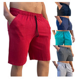 Kit 2 Bermudas Moletom Masculina Academia