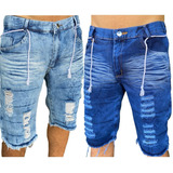 Kit 2 Bermudas Shorts Jeans Masculino