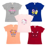 Kit 2 Blusa Baby Look Infantil