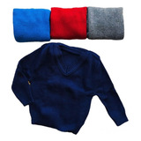 Kit 2 Blusa De Lã Infantil Manga Longa Lisa Menino 2 A 8 Ano