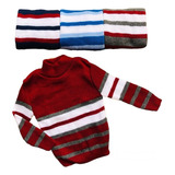 Kit 2 Blusa De Lã Infantil Manga Longa Moda Meninos 2-8 Anos