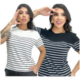 Kit 2 Blusas Feminina T- Shirt