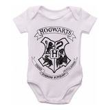 Kit 2 Body Bebê Hogwarts Harry Potter Símbolo Preto Filme