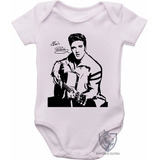 Kit 2 Body Criança Nenê Bebê Elvis Presley Violão Rock M