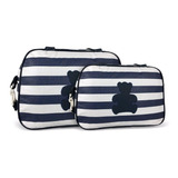 Kit 2 Bolsas Maternidade E Frasqueira Urso Azul Mave Baby 