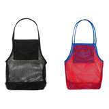 Kit 2 Bolsas Sacola Praia Piscina Brinquedos Vermelha Preta