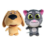 Kit 2 Boneco Pelúcia My Talking Tom E Ben P/entrega