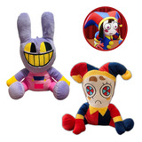 Kit 2 Boneco Pelúcia Pommi E Jax Circo Digi Coelho Palhaço