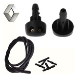 Kit 2 Brucutu Esguicho Agua Parabrisa Renault Clio Mangueira
