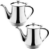 Kit 2 Bule Inox Para Chá Café E Leite 420ml Luxo