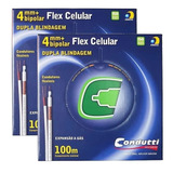 Kit 2 Cabo Coaxial Rf 4mm Bipolar Dupla Blind 100m Condutti