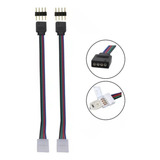 Kit 2 Cabo Conector Fita Led Rgb 5050 3528 C 4 Pinos Macho 