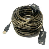 Kit 2 Cabo Extensor Usb 2.0 Ativo 20m Metros Nfe Atacado