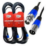 Kit 2 Cabo Microfone Xlr Macho X Xlr Femea 10m Metros Mxt