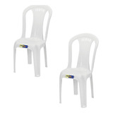 Kit 2 Cadeira Plástico Bistrô Resistente
