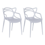 Kit 2 Cadeiras Allegra Master Empilhável Cozinha/jardim Estrutura Da Cadeira Nude Assento Nude