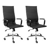 Kit 2 Cadeiras De Escritorio Presidente Charles Eames