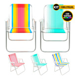 Kit 2 Cadeiras De Praia E