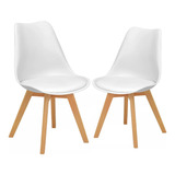 Kit 2 Cadeiras Eames Leda Saarinen Sala Cozinha