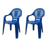 Kit 2 Cadeiras Infantil Azul Rosa