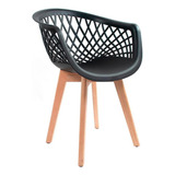 Kit 2 Cadeiras Para Mesa De Jantar Cozinha Web Wood Preta