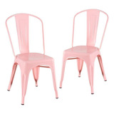 Kit 2 Cadeiras Rosa Antigo