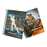 Kit 2 Cadernos Masculino Original Bike E Jump Volta As Aulas