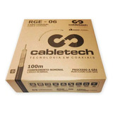 Kit 2 Caixa Cabo Coaxial Rg6 Branco 60% Bobin 100m Cabletech