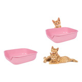 Kit 2 Caixa De Areia Gatos Grandes Pet Games Caixona Areia 