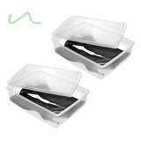 Kit 2 Caixa De Sapato Transparente Organizar Extra Grande