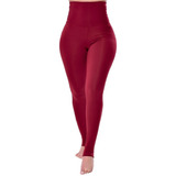 Kit 2 Calça Leg Fitness Lisa Feminina Suplex Cós Super Alto