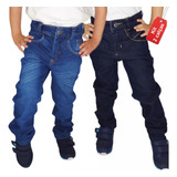 Kit 2 Calças Jeans Infantil Menino Masculina 1 Ao 8 Top Luxo