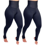 Kit 2 Calças Leg Barriga Chapada Suplex A Pronta Entrega