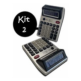 Kit 2 Calculadora Duplo Visor / Testa Dinheiro Falso 8101-12
