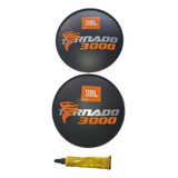 Kit 2 Calota Protetor Jbl Tornado 3000 160mm + 1 Cola Preta