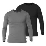 Kit 2 Camisa Térmica Proteção Solar 50+ Tecido Uv Gelado Dry