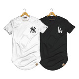 Kit 2 Camisas Longline Blusas Alongadas Estilo New La Ny