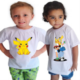 Kit 2 Camiseta Camisa Infantil Ash