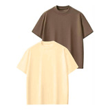 Kit 2 Camisetas Oversized Algodão Unissex Streetwear Oferta