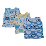 Kit 2 Camisetas Regata Bebê Menina Menino 100% Algodão