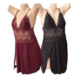 Kit 2 Camisola Plus Size Sensual Noiva Sexy Extra Lg010