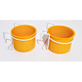 Kit 2 Caneca Calopsita Canário Periquito C/ Alça Amarela