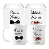 Kit 2 Canecas Convite Casamento Lembrança Pai Mãe Padrinhos